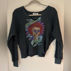 Daydreamer Black Graphic Women's Top